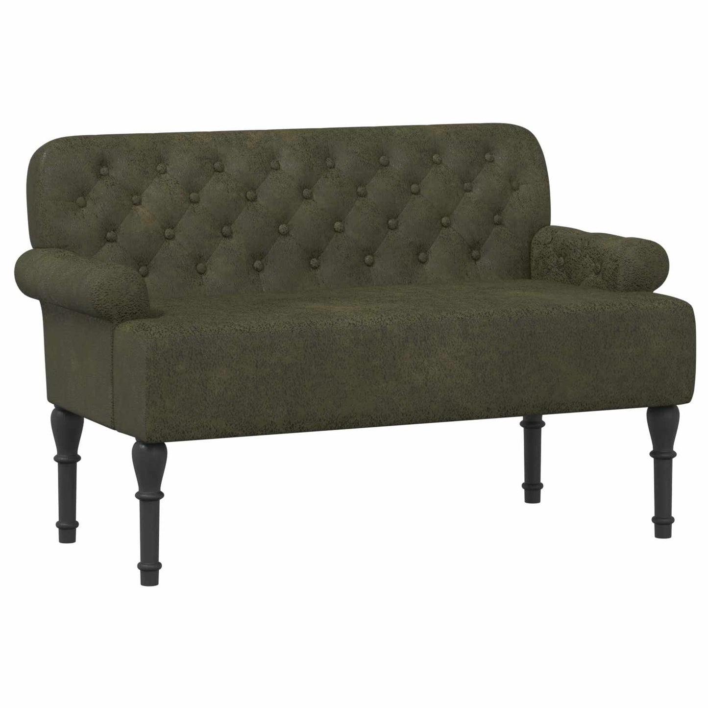 Loungebank met knopencomfort Legergroen 120 x 65 x 78 cm
