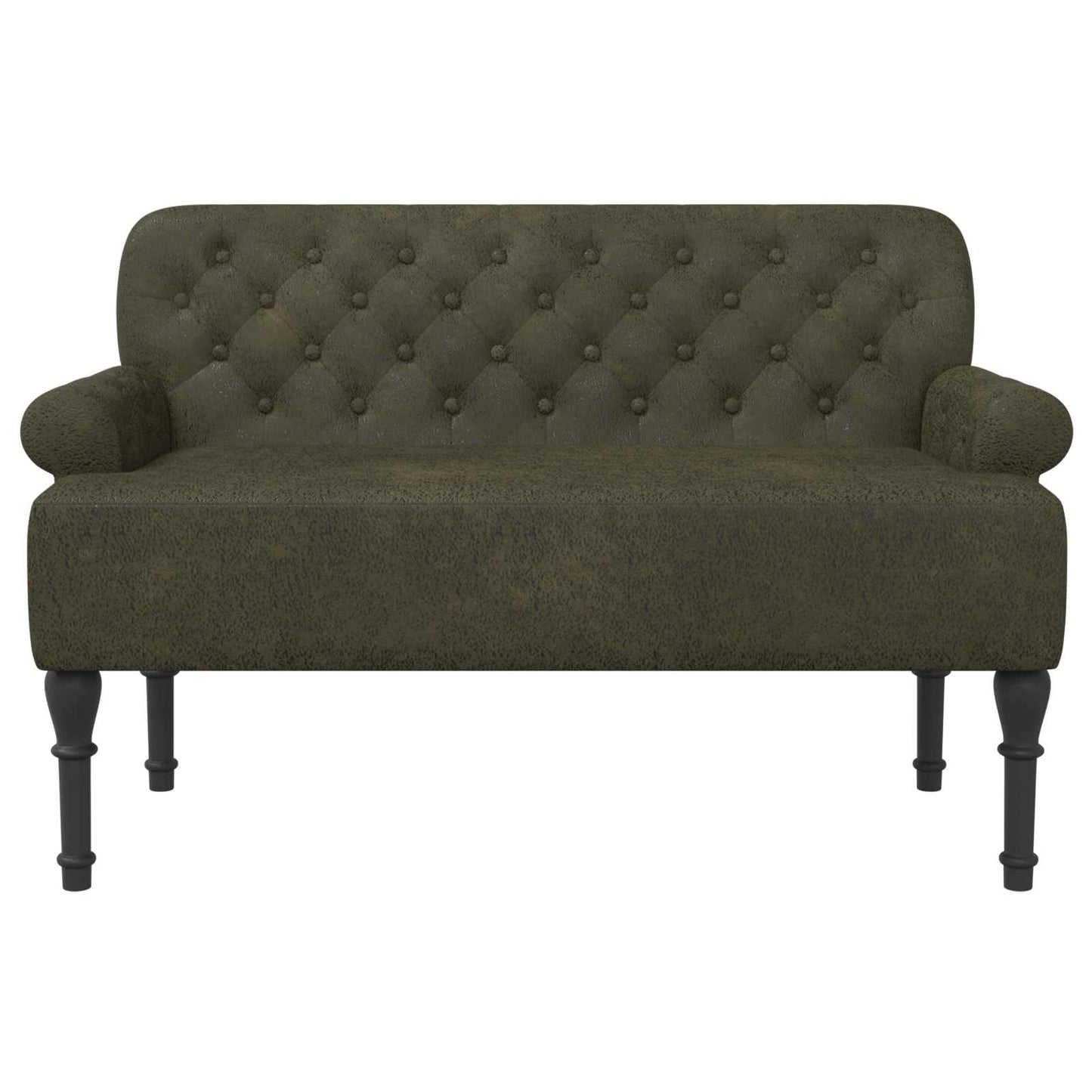 Loungebank met knopencomfort Legergroen 120 x 65 x 78 cm