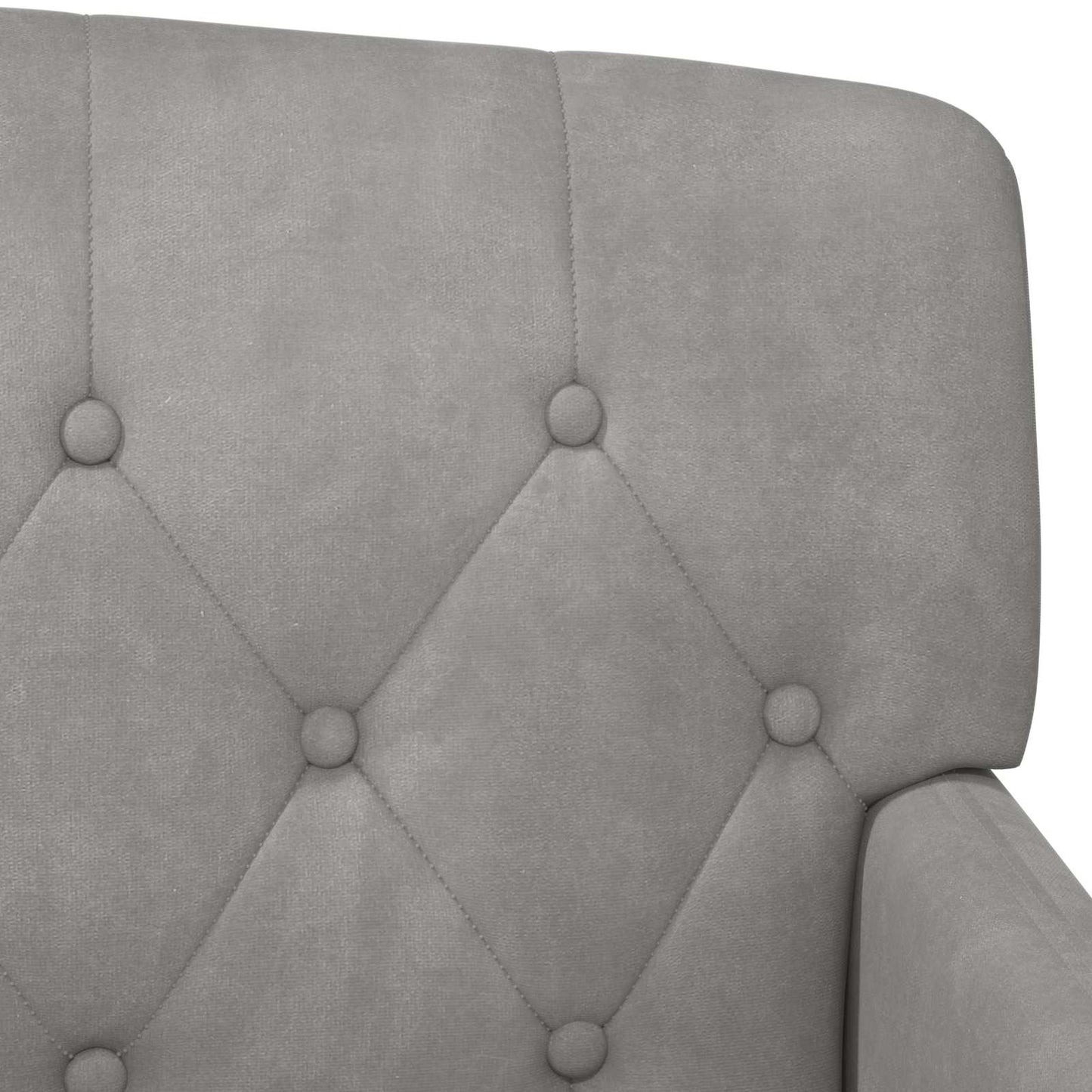 Loungebank met knopencomfort Lichtgrijs 111 x 65 x 79 cm