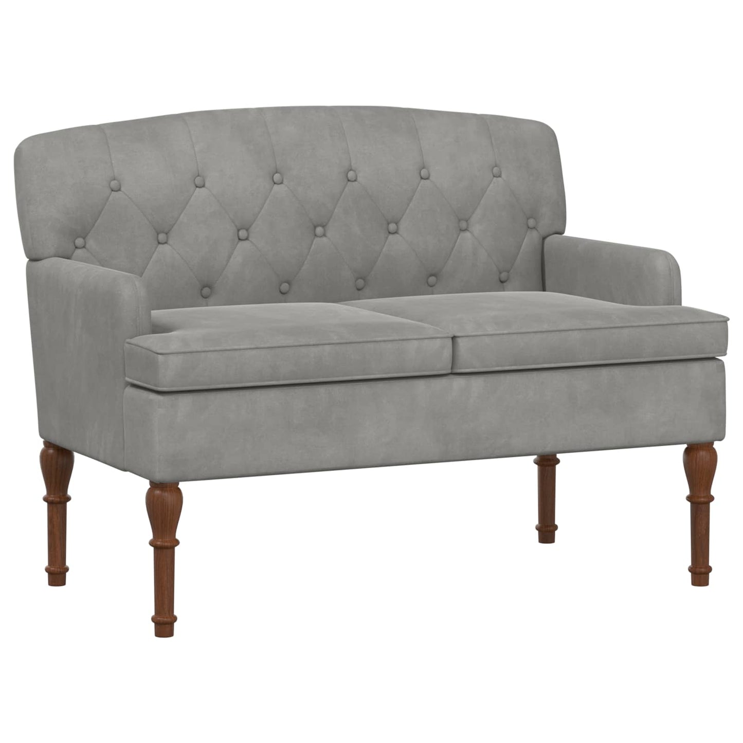 Loungebank met knopencomfort Lichtgrijs 111 x 65 x 79 cm
