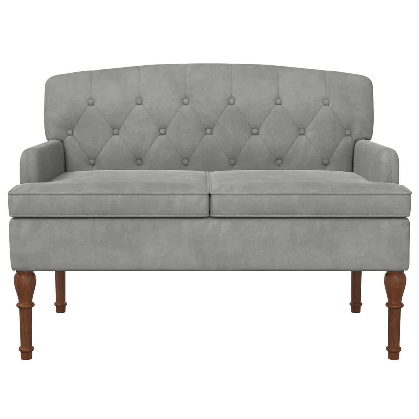 Loungebank met knopencomfort Lichtgrijs 111 x 65 x 79 cm