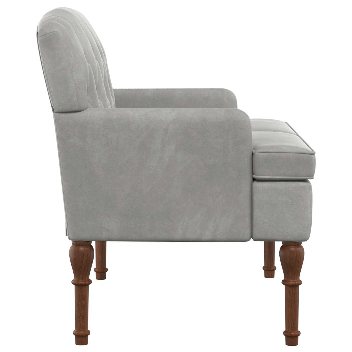Loungebank met knopencomfort Lichtgrijs 111 x 65 x 79 cm