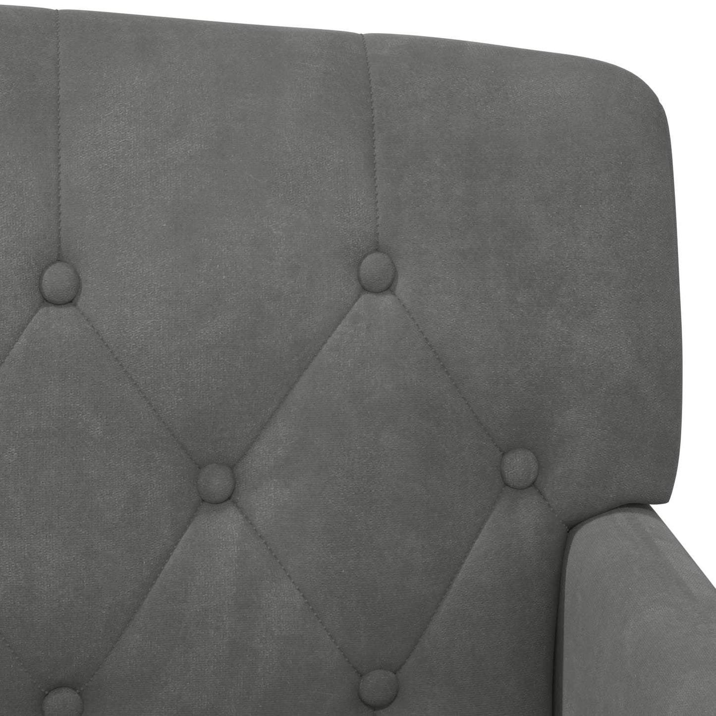 Loungebank met knoopdetails Donkergrijs 111 x 65 x 79 cm fluweel