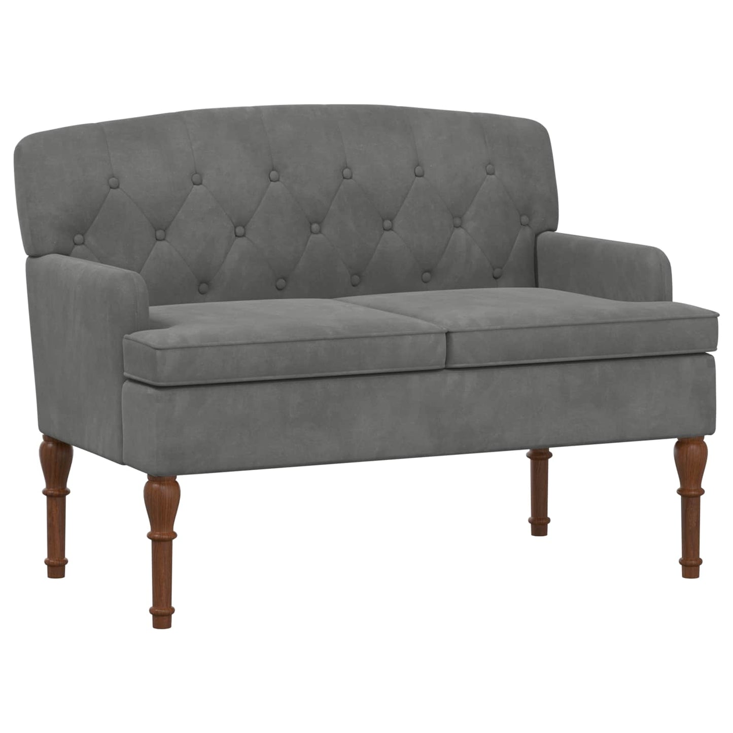 Loungebank met knoopdetails Donkergrijs 111 x 65 x 79 cm fluweel