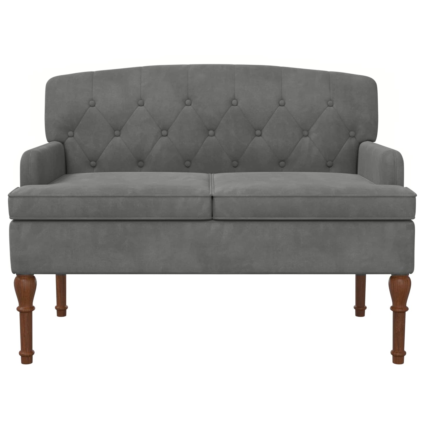 Loungebank met knoopdetails Donkergrijs 111 x 65 x 79 cm fluweel