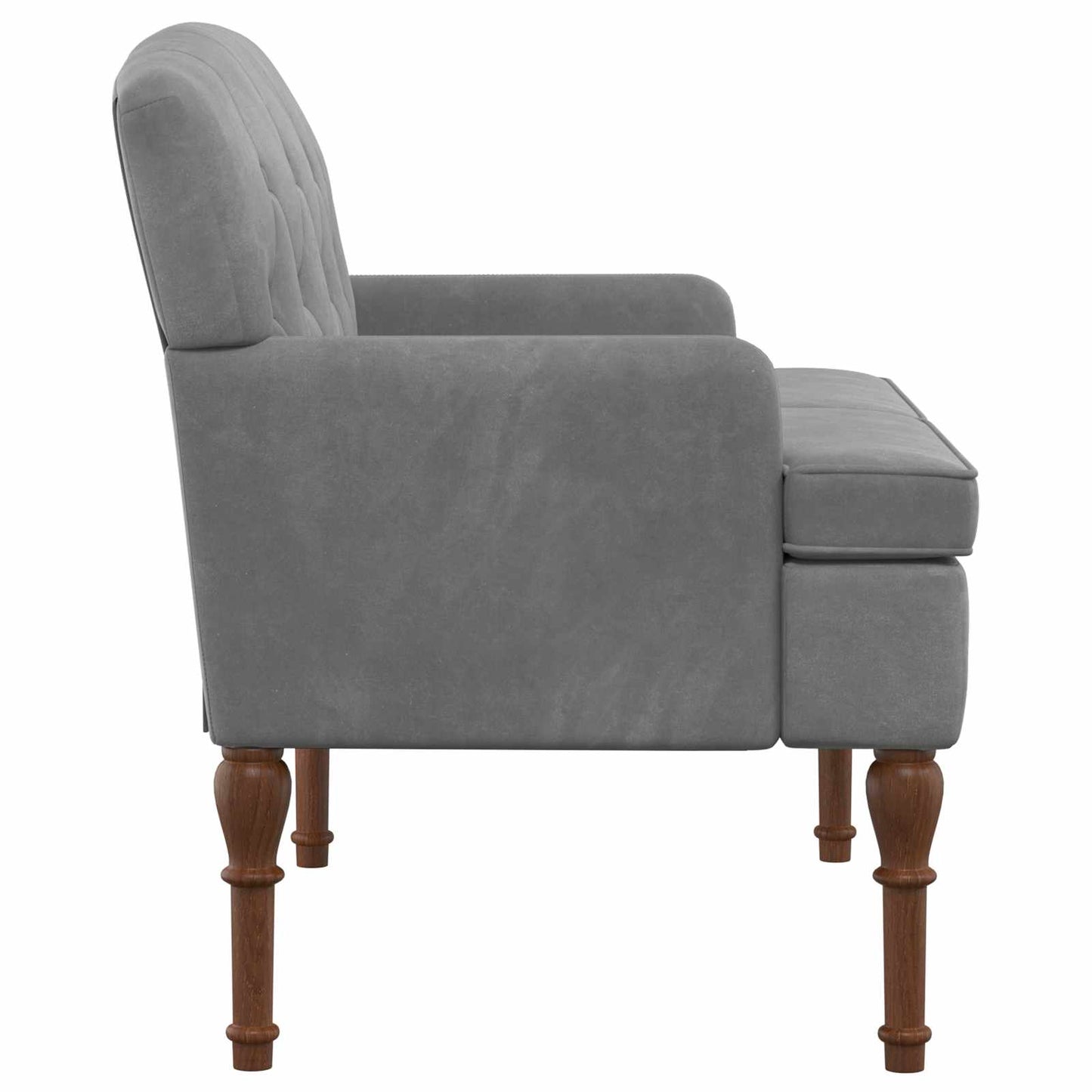 Loungebank met knoopdetails Donkergrijs 111 x 65 x 79 cm fluweel