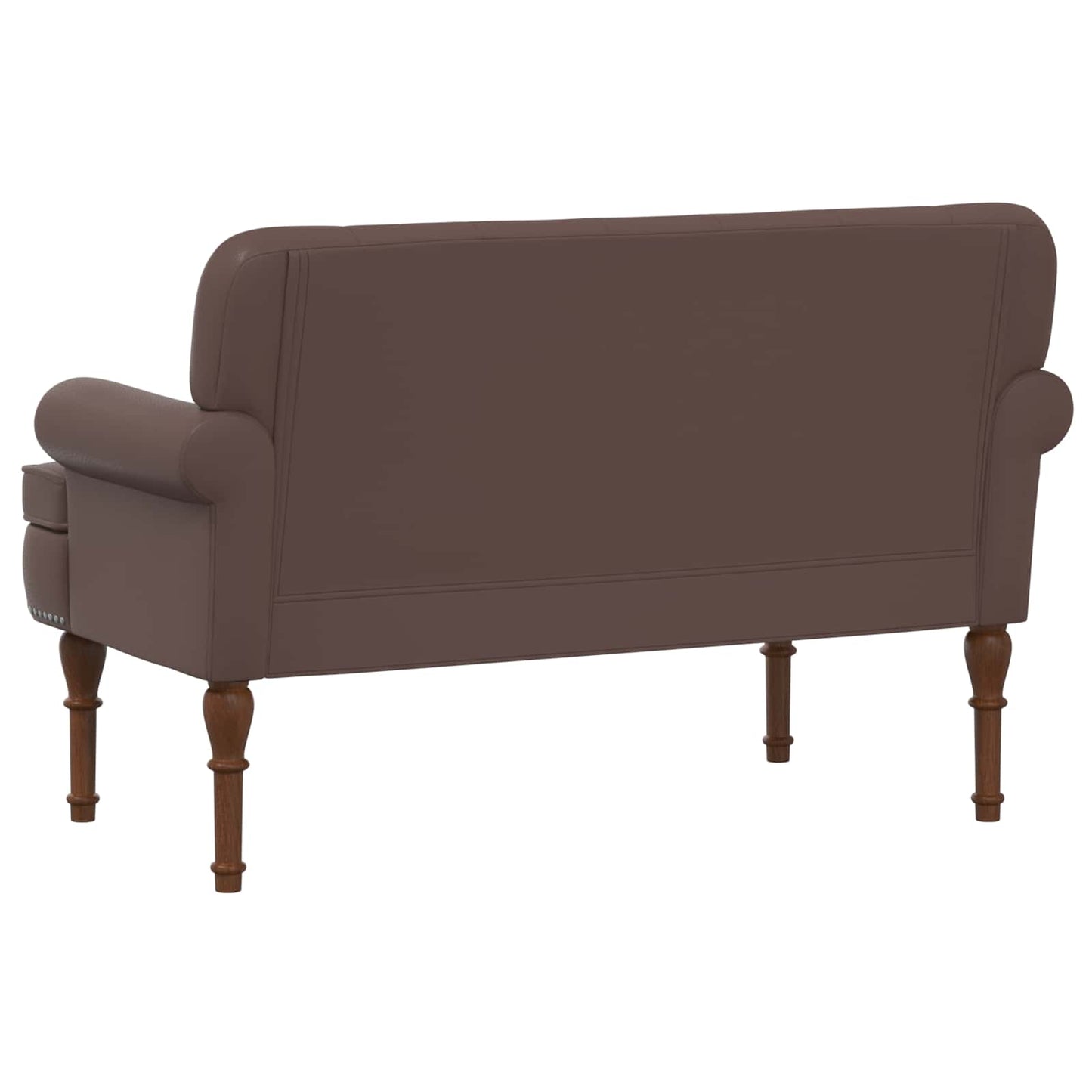 Loungebank met knopencomfort Bruin 120 x 65 x 77 cm Kunstleer