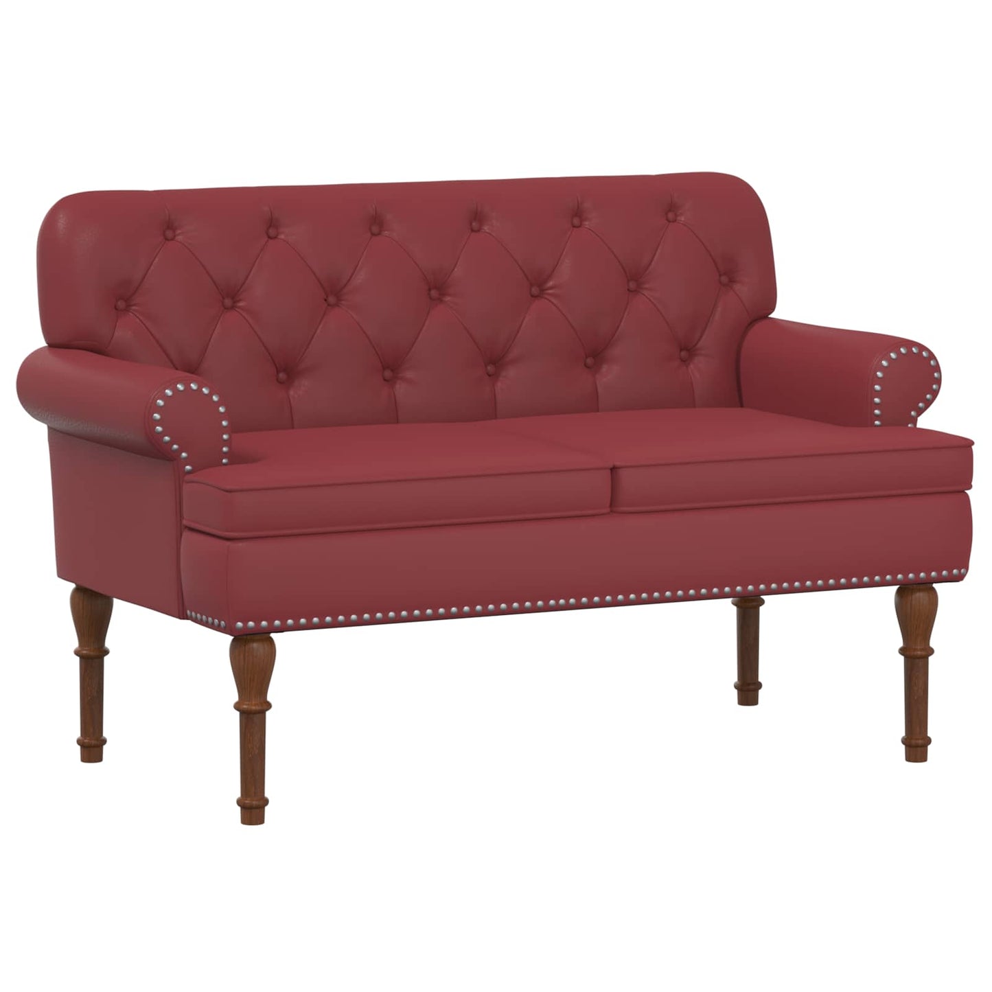 Loungebank met knopencomfort Wijnrood 120 x 65 x 77 cm