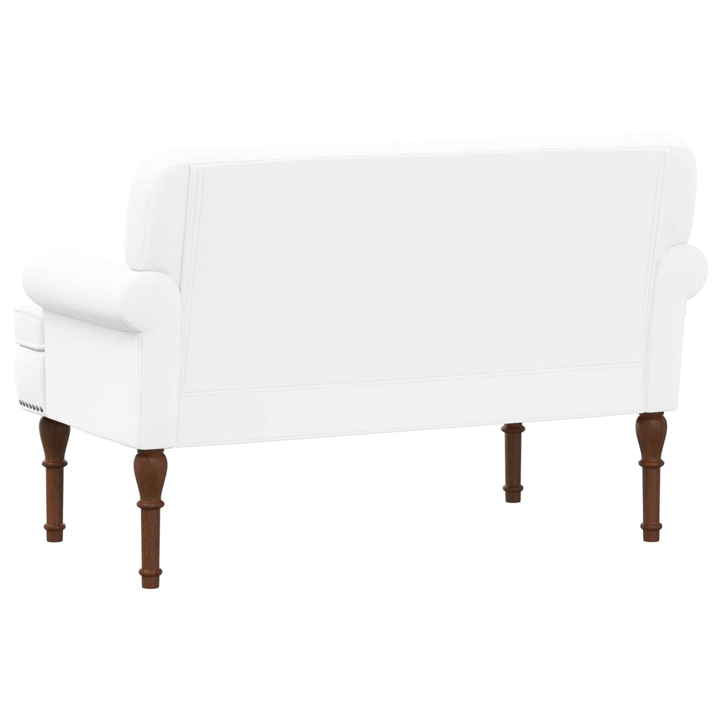 Loungebank met knopencomfort Wit 120 x 65 x 77 cm Kunstleer