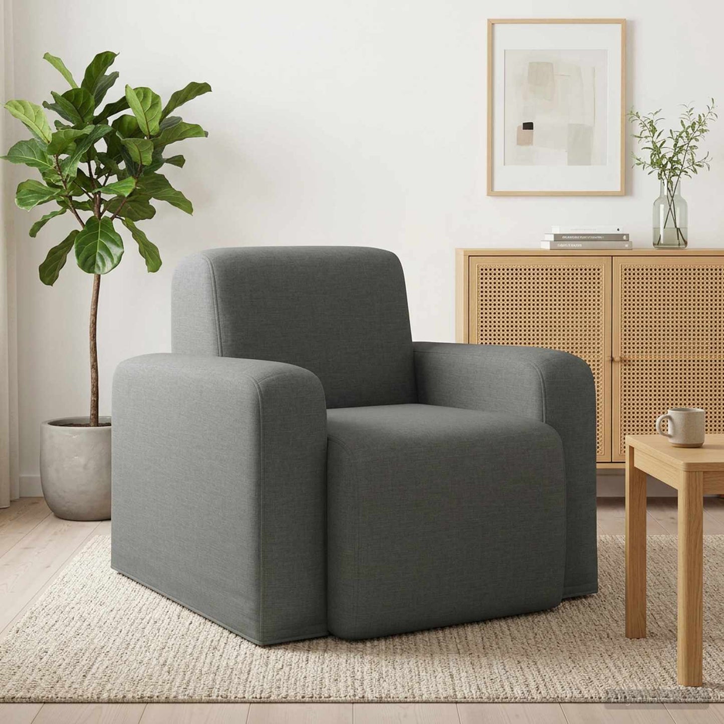 Fauteuil Donkergrijs Stof is nu te koop bij PeponiXL, paradijselijk wonen!