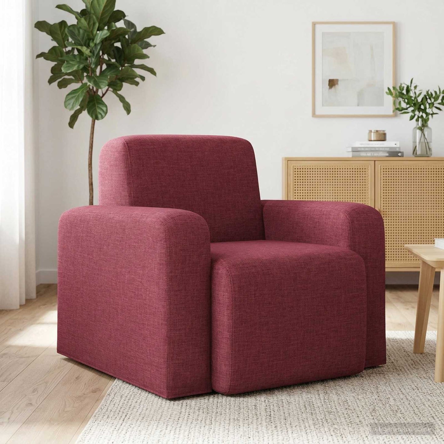 Fauteuil Wijnrood Stof is nu te koop bij PeponiXL, paradijselijk wonen!