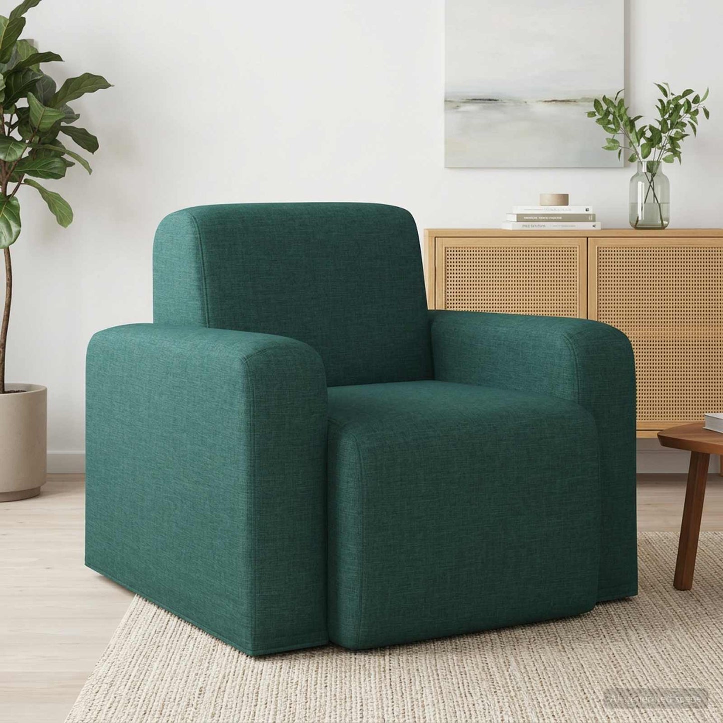 Fauteuil Donkergroen Stof is nu te koop bij PeponiXL, paradijselijk wonen!