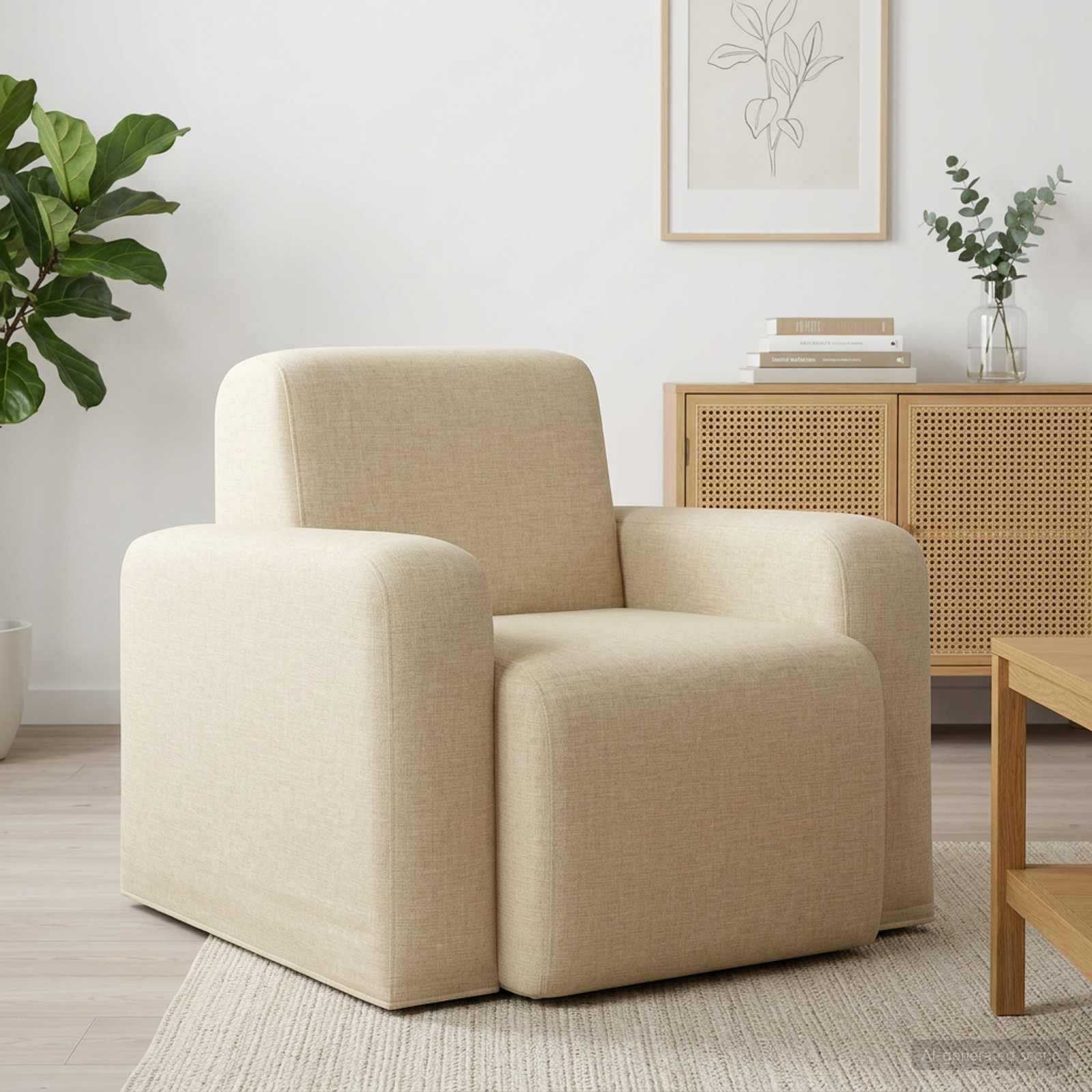 Fauteuil Crèmekleurig Stof is nu te koop bij PeponiXL, paradijselijk wonen!