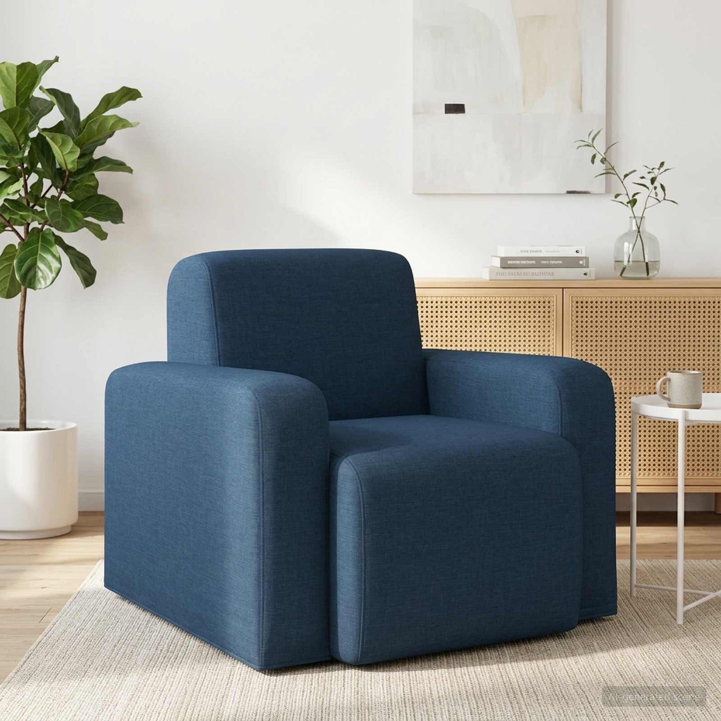 Fauteuil Blauw Stof is nu te koop bij PeponiXL, paradijselijk wonen!