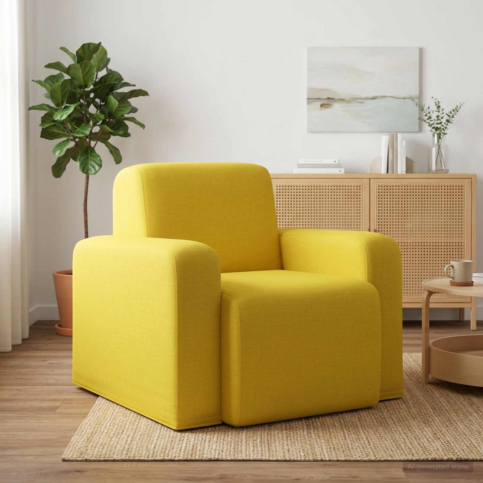 Fauteuil Lichtgeel Stof is nu te koop bij PeponiXL, paradijselijk wonen!