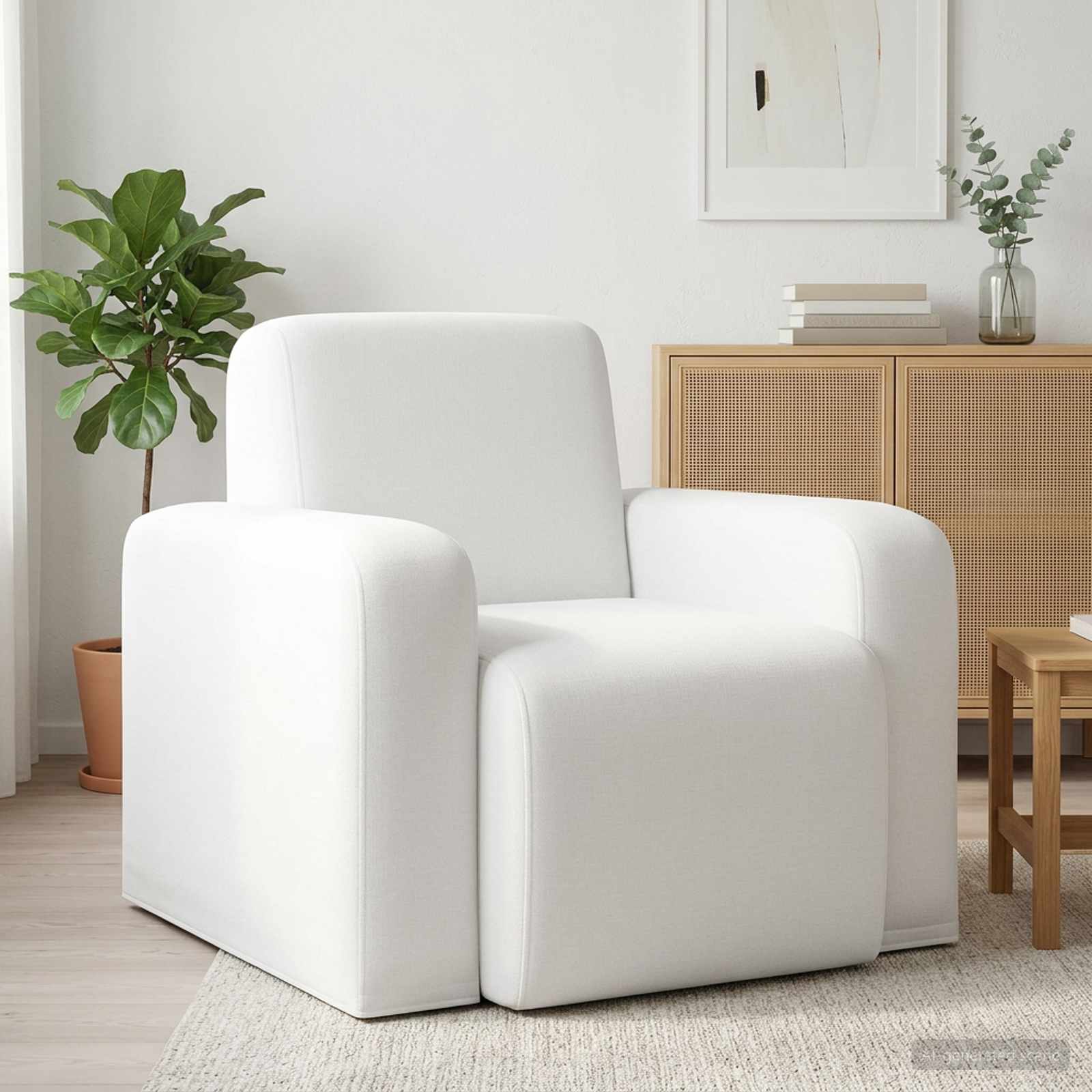 Fauteuil Wit Stof is nu te koop bij PeponiXL, paradijselijk wonen!