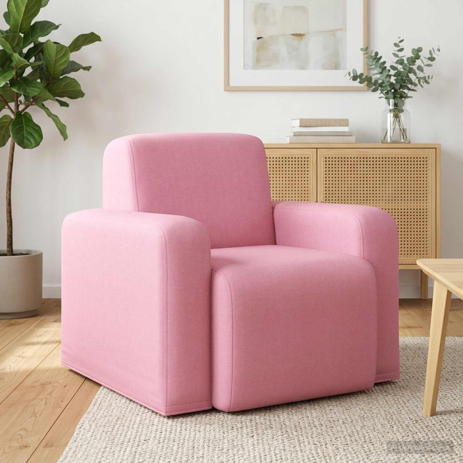 Fauteuil Roze Stof is nu te koop bij PeponiXL, paradijselijk wonen!