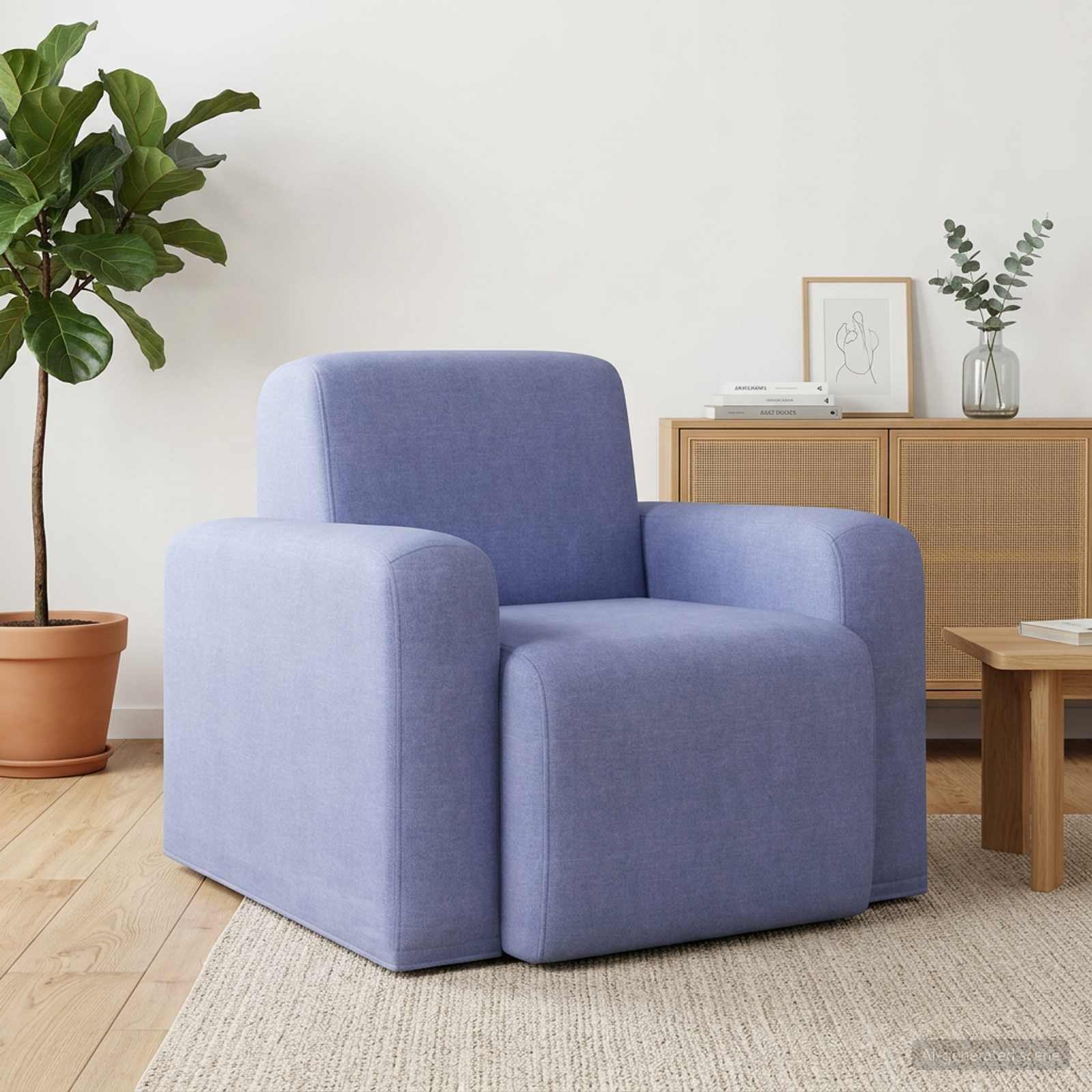 Fauteuil Jeans Blauw Stof is nu te koop bij PeponiXL, paradijselijk wonen!