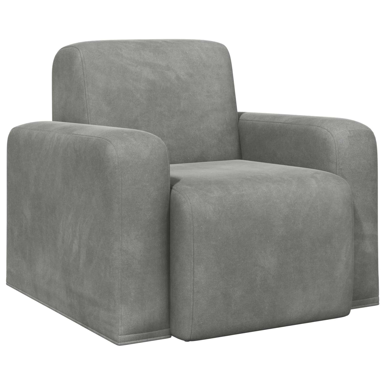 Fauteuil Lichtgrijs fluweel is nu te koop bij PeponiXL, paradijselijk wonen!