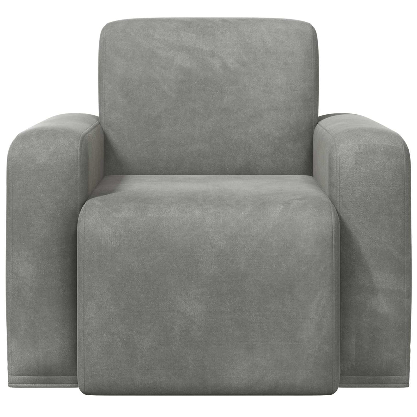 Fauteuil Lichtgrijs fluweel is nu te koop bij PeponiXL, paradijselijk wonen!