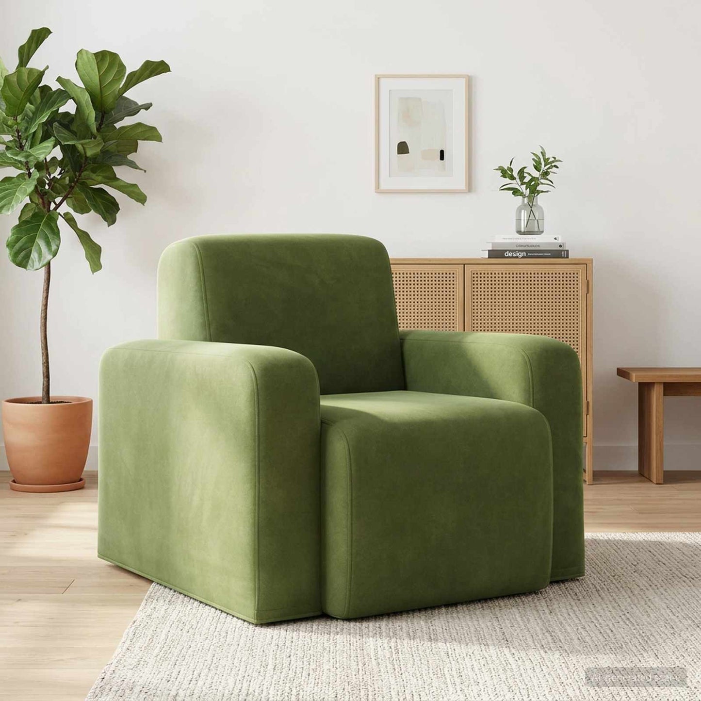 Fauteuil Lichtgroen fluweel is nu te koop bij PeponiXL, paradijselijk wonen!