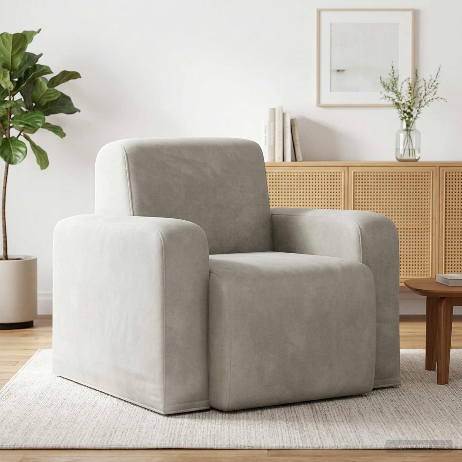 Fauteuil Crèmekleurig fluweel is nu te koop bij PeponiXL, paradijselijk wonen!