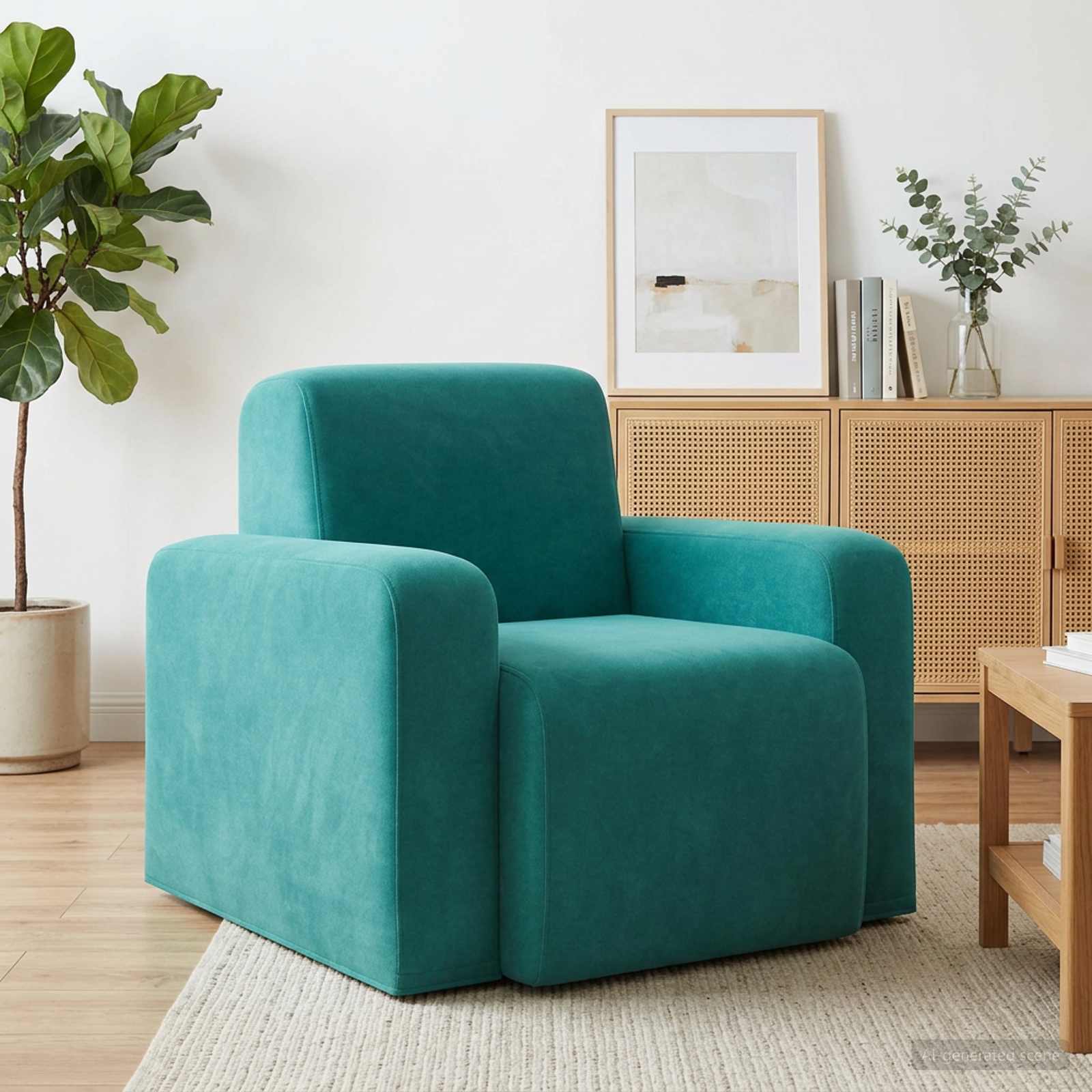 Fauteuil Turquoise fluweel is nu te koop bij PeponiXL, paradijselijk wonen!