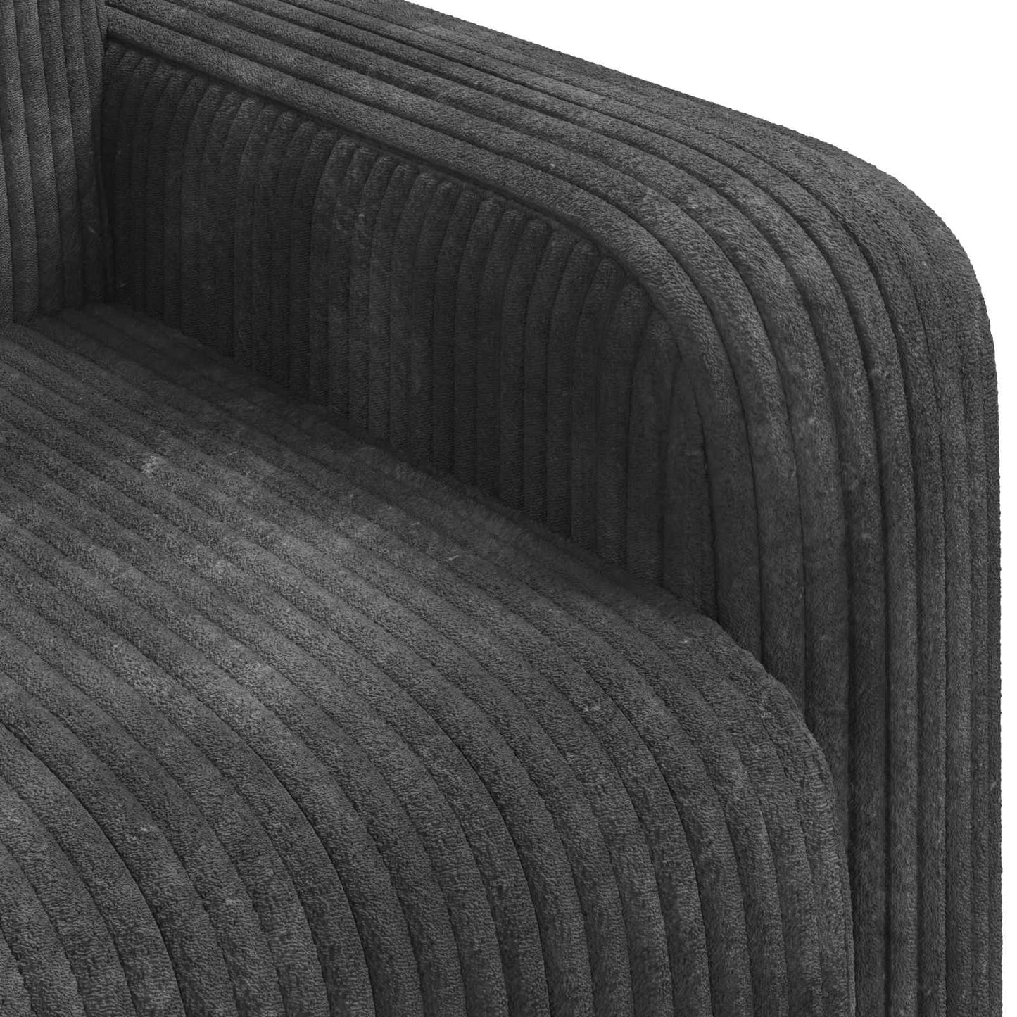 Fauteuil Donkergrijs corduroy is nu te koop bij PeponiXL, paradijselijk wonen!