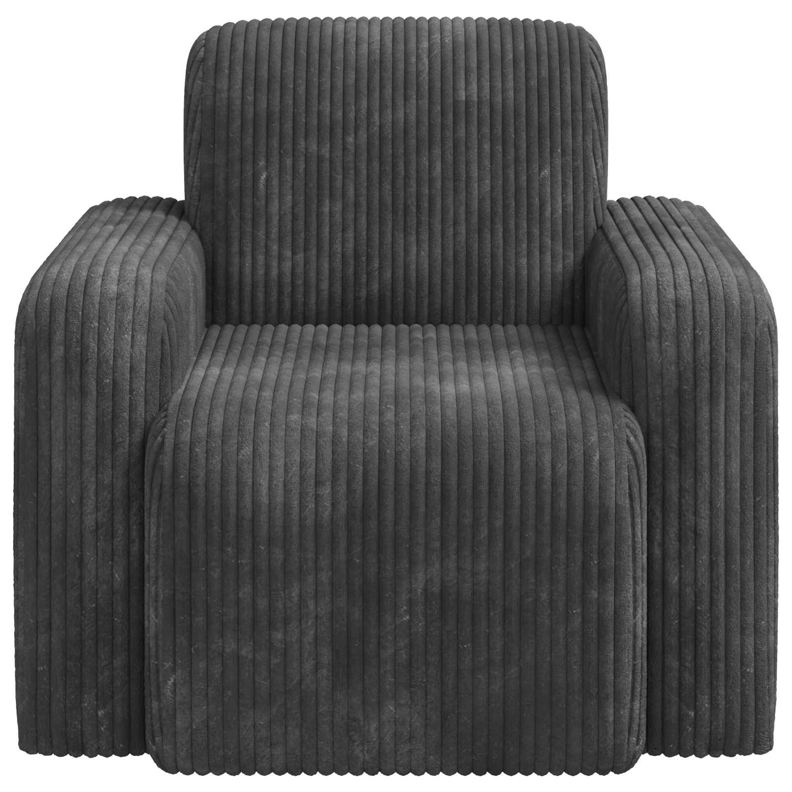 Fauteuil Donkergrijs corduroy is nu te koop bij PeponiXL, paradijselijk wonen!