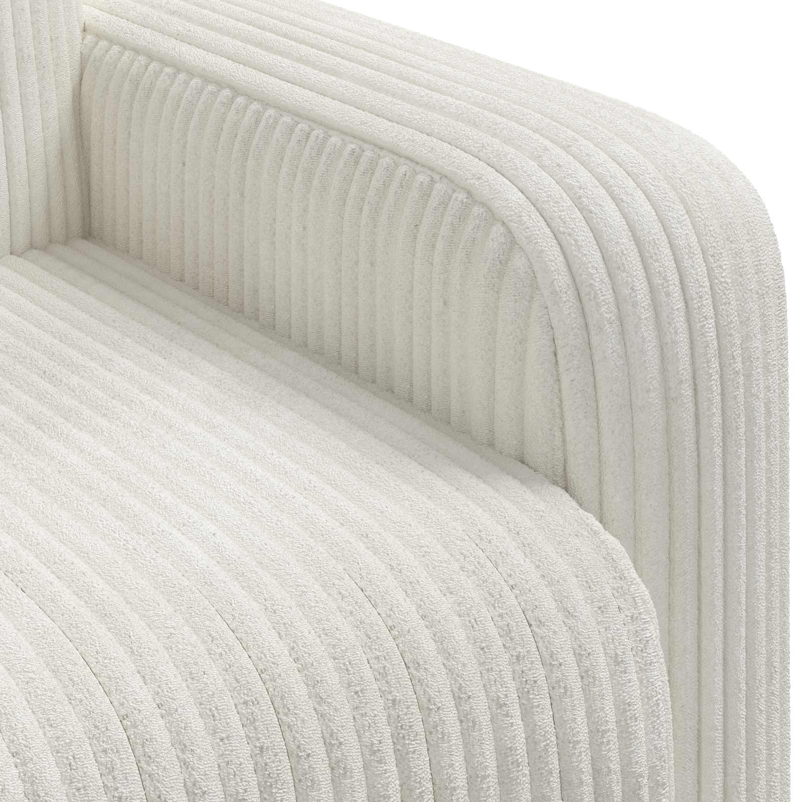 Fauteuil Crèmekleurig corduroy is nu te koop bij PeponiXL, paradijselijk wonen!