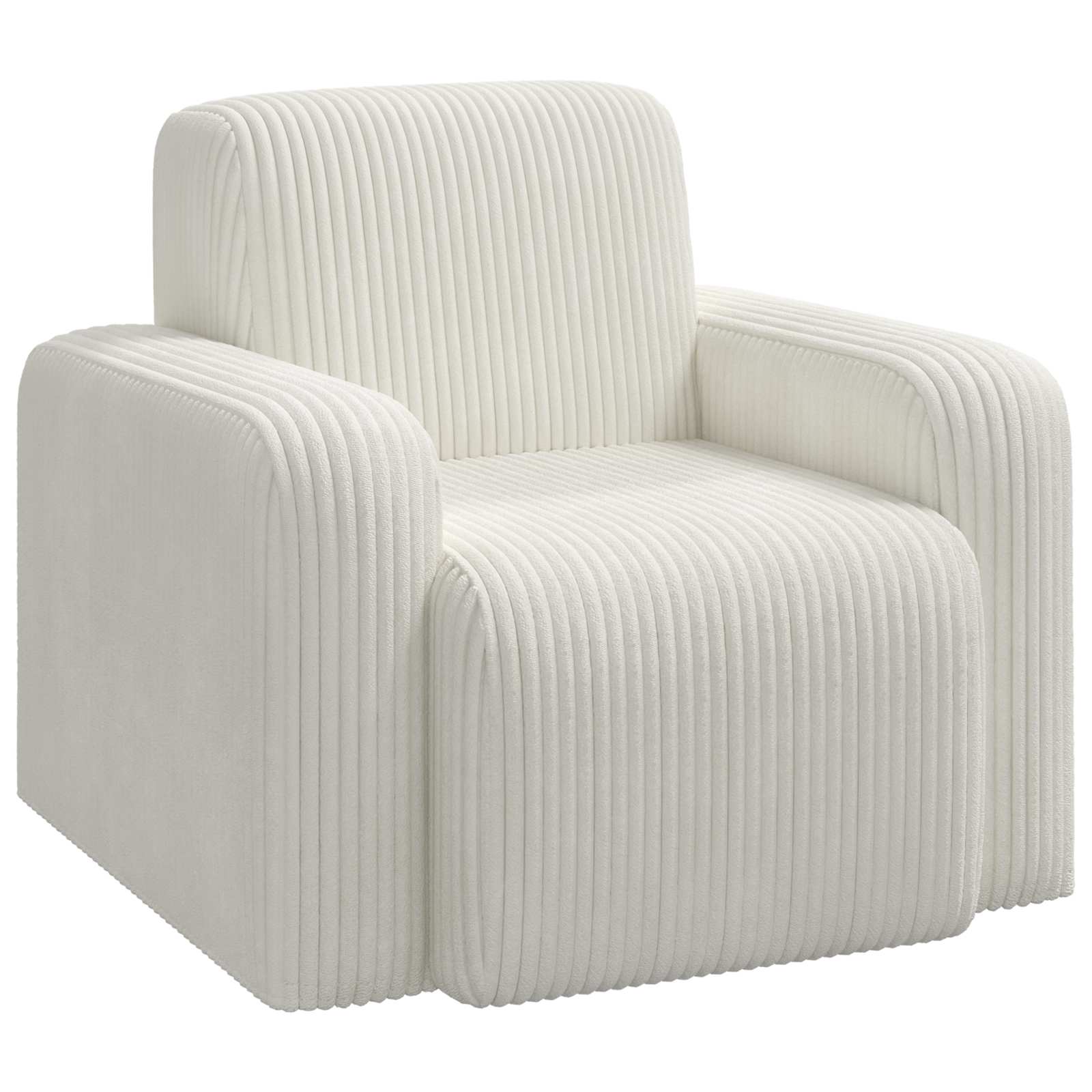 Fauteuil Crèmekleurig corduroy is nu te koop bij PeponiXL, paradijselijk wonen!