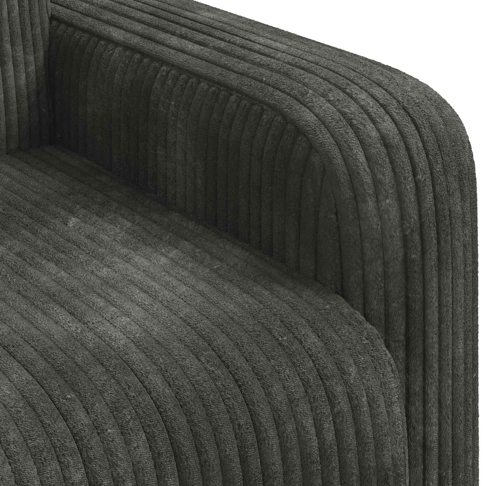 Fauteuil Antraciet corduroy is nu te koop bij PeponiXL, paradijselijk wonen!