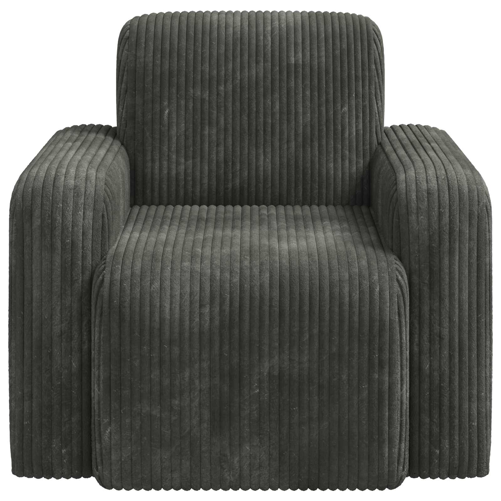 Fauteuil Antraciet corduroy is nu te koop bij PeponiXL, paradijselijk wonen!