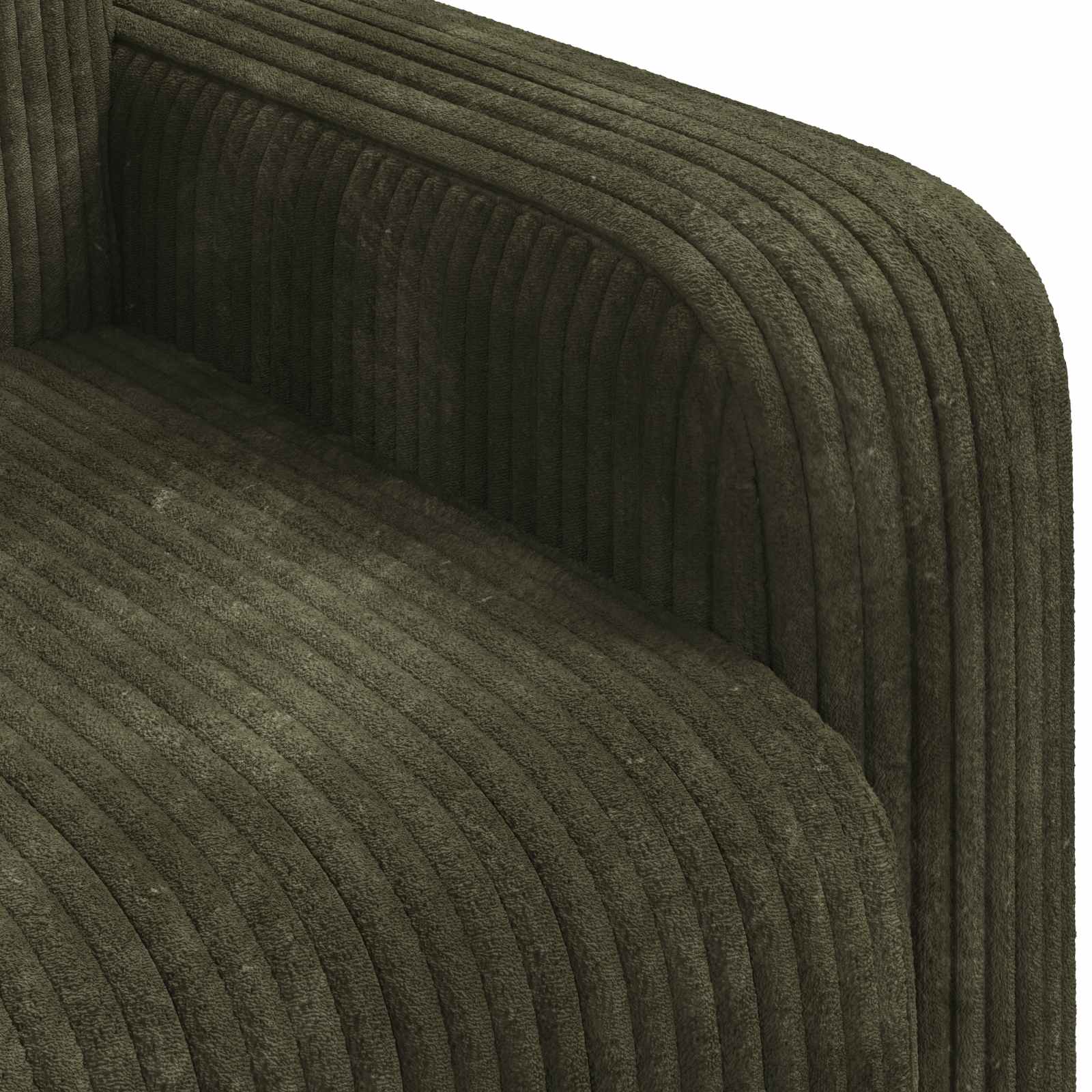 Fauteuil Groen corduroy is nu te koop bij PeponiXL, paradijselijk wonen!