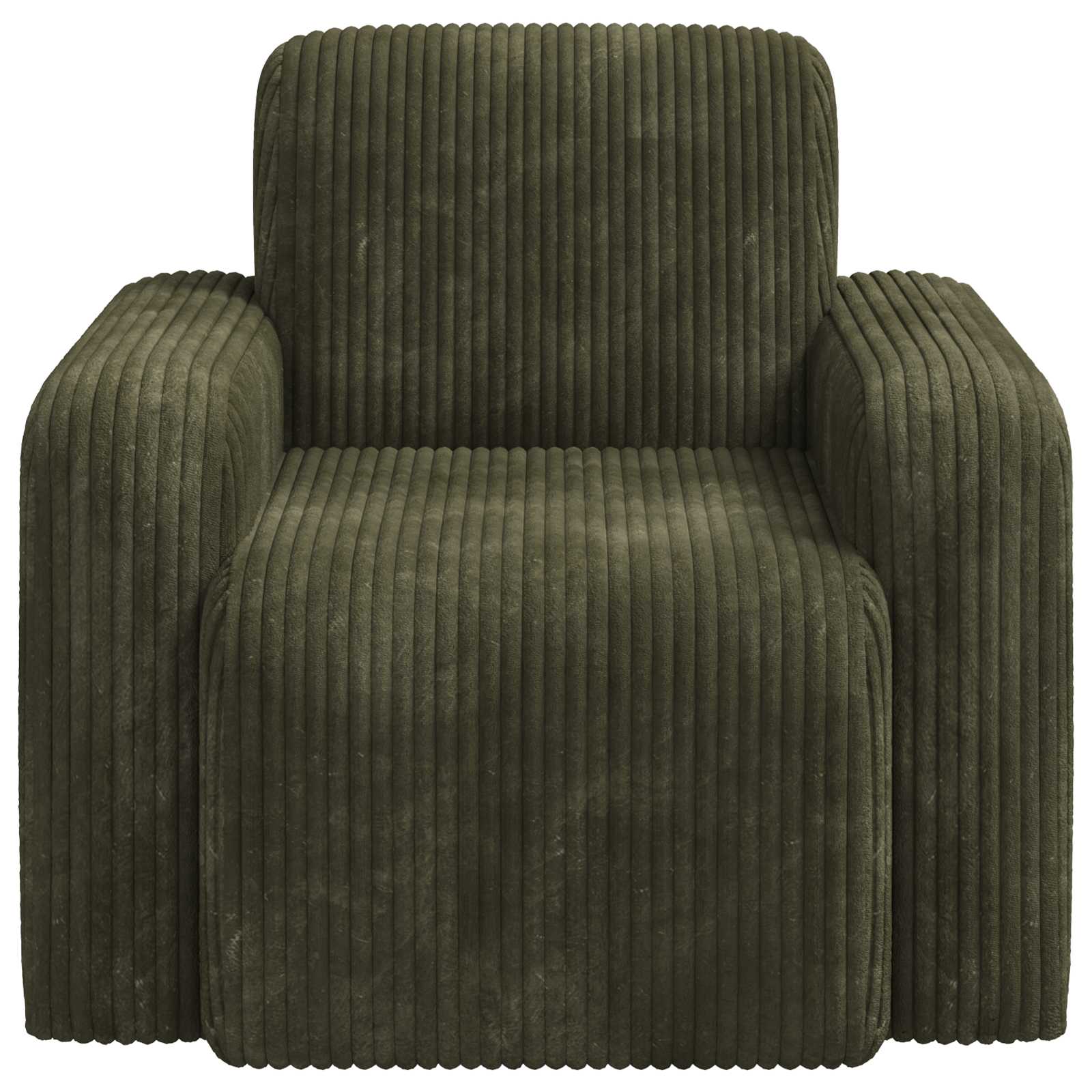 Fauteuil Groen corduroy is nu te koop bij PeponiXL, paradijselijk wonen!