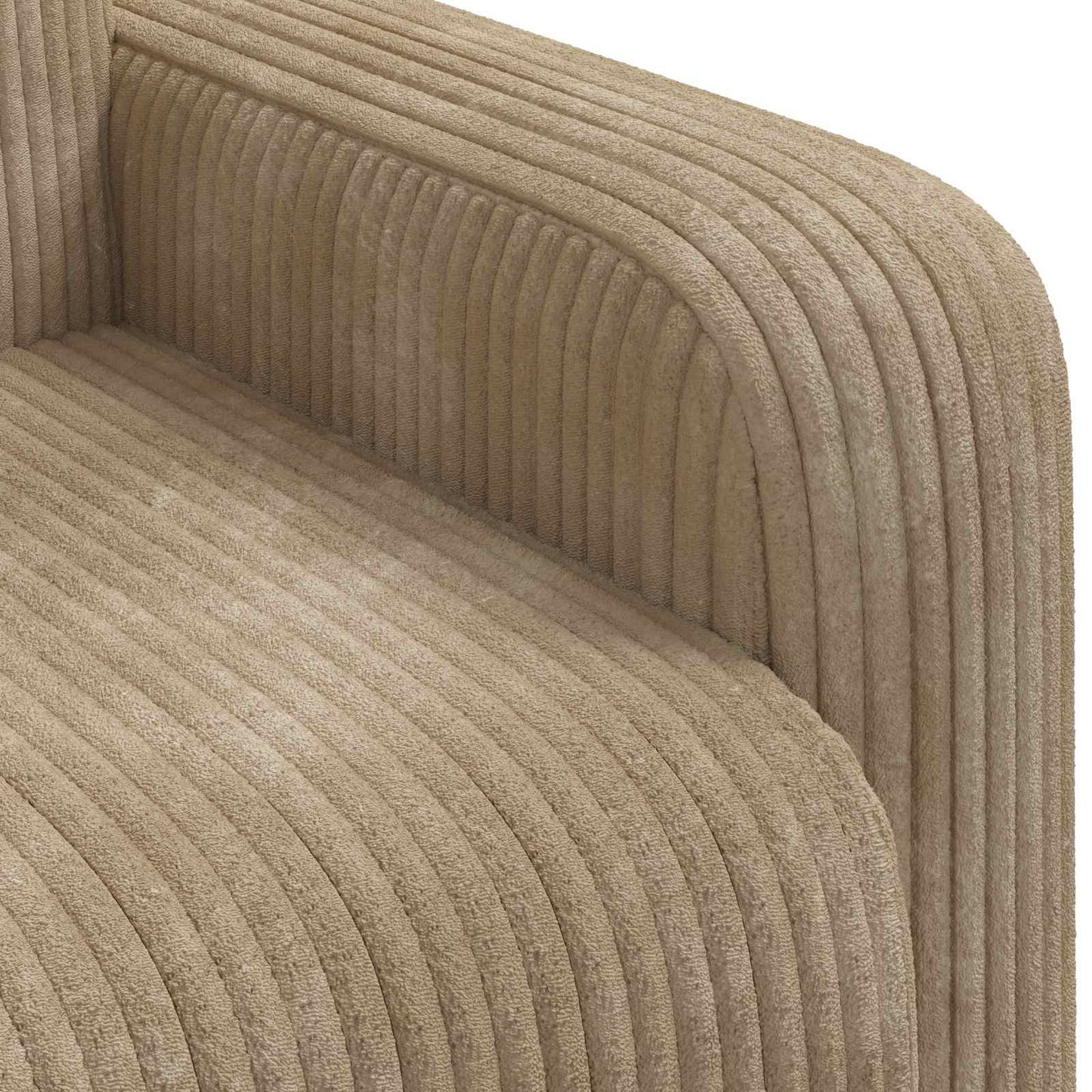 Fauteuil Taupe corduroy is nu te koop bij PeponiXL, paradijselijk wonen!