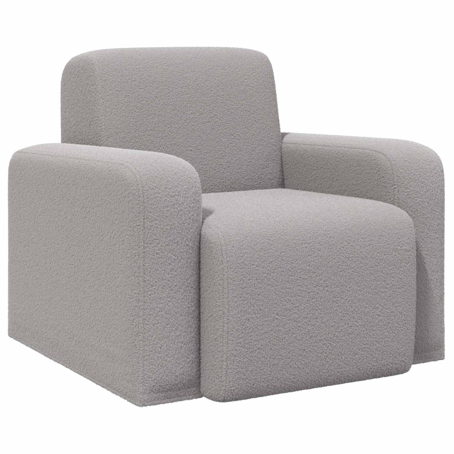 Fauteuil Lichtgrijs Bouclé is nu te koop bij PeponiXL, paradijselijk wonen!