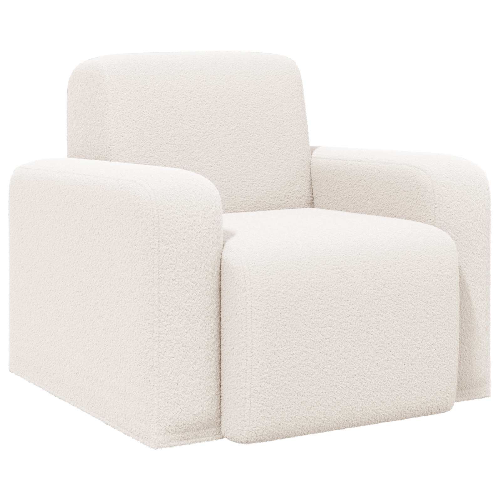 Fauteuil Crèmekleurig Bouclé is nu te koop bij PeponiXL, paradijselijk wonen!
