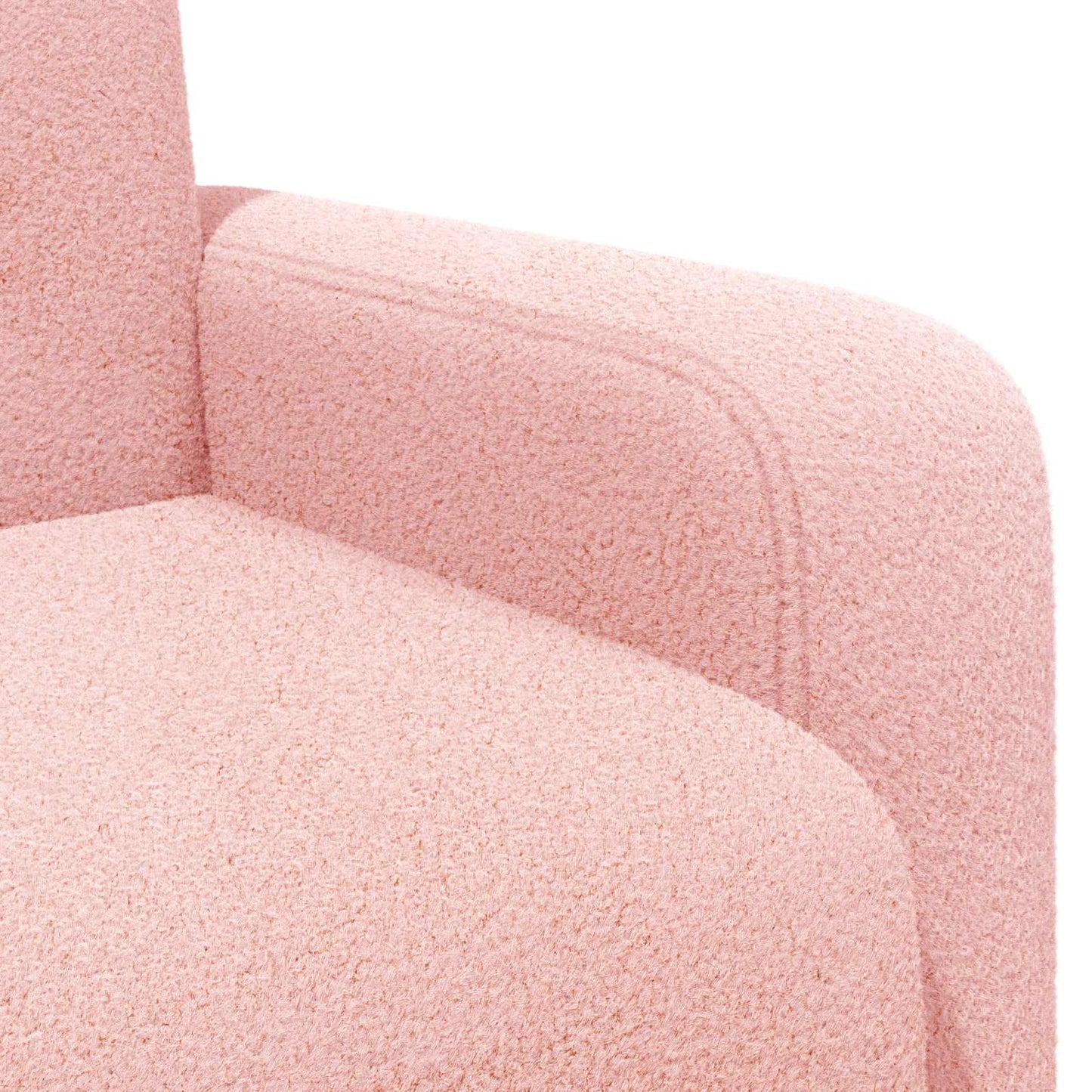 Fauteuil Roze Bouclé is nu te koop bij PeponiXL, paradijselijk wonen!