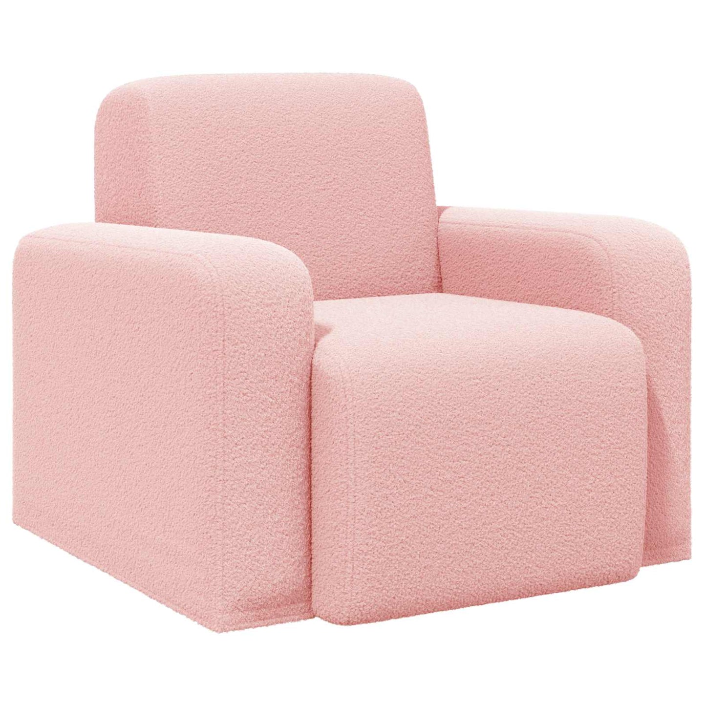 Fauteuil Roze Bouclé is nu te koop bij PeponiXL, paradijselijk wonen!
