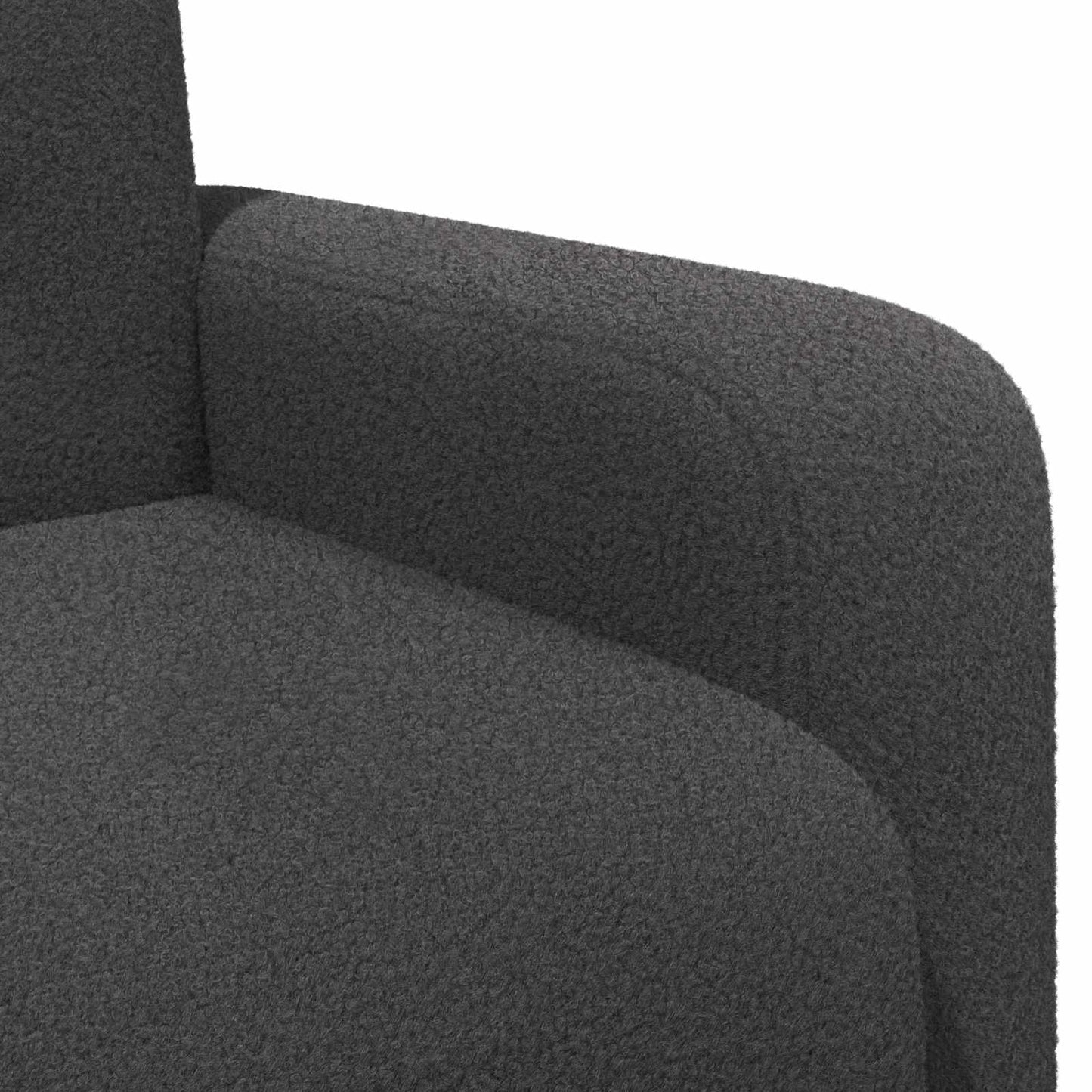 Fauteuil Donkergrijs Bouclé is nu te koop bij PeponiXL, paradijselijk wonen!