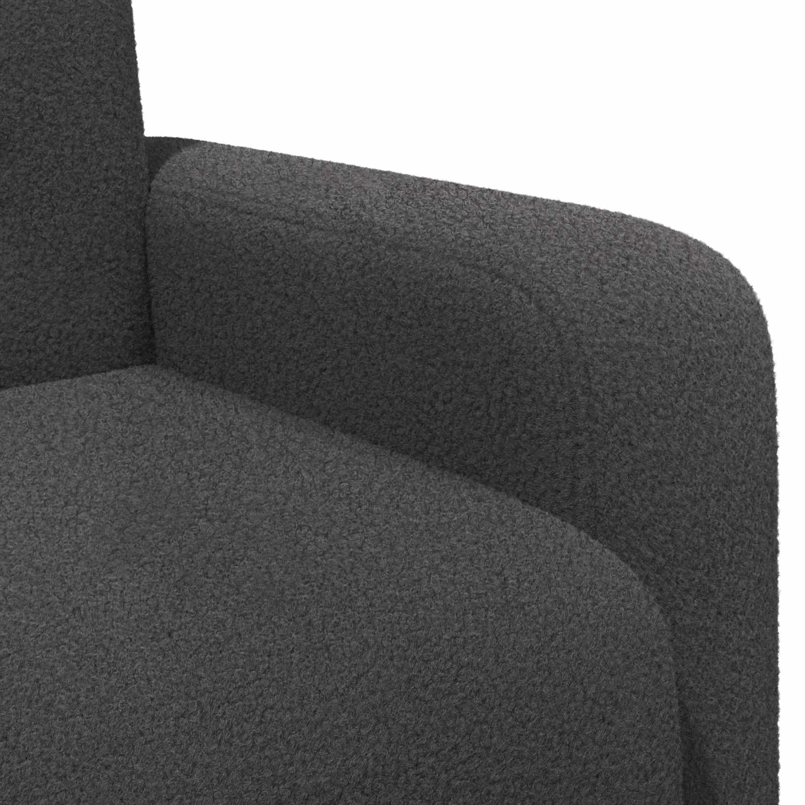 Fauteuil Donkergrijs Bouclé is nu te koop bij PeponiXL, paradijselijk wonen!