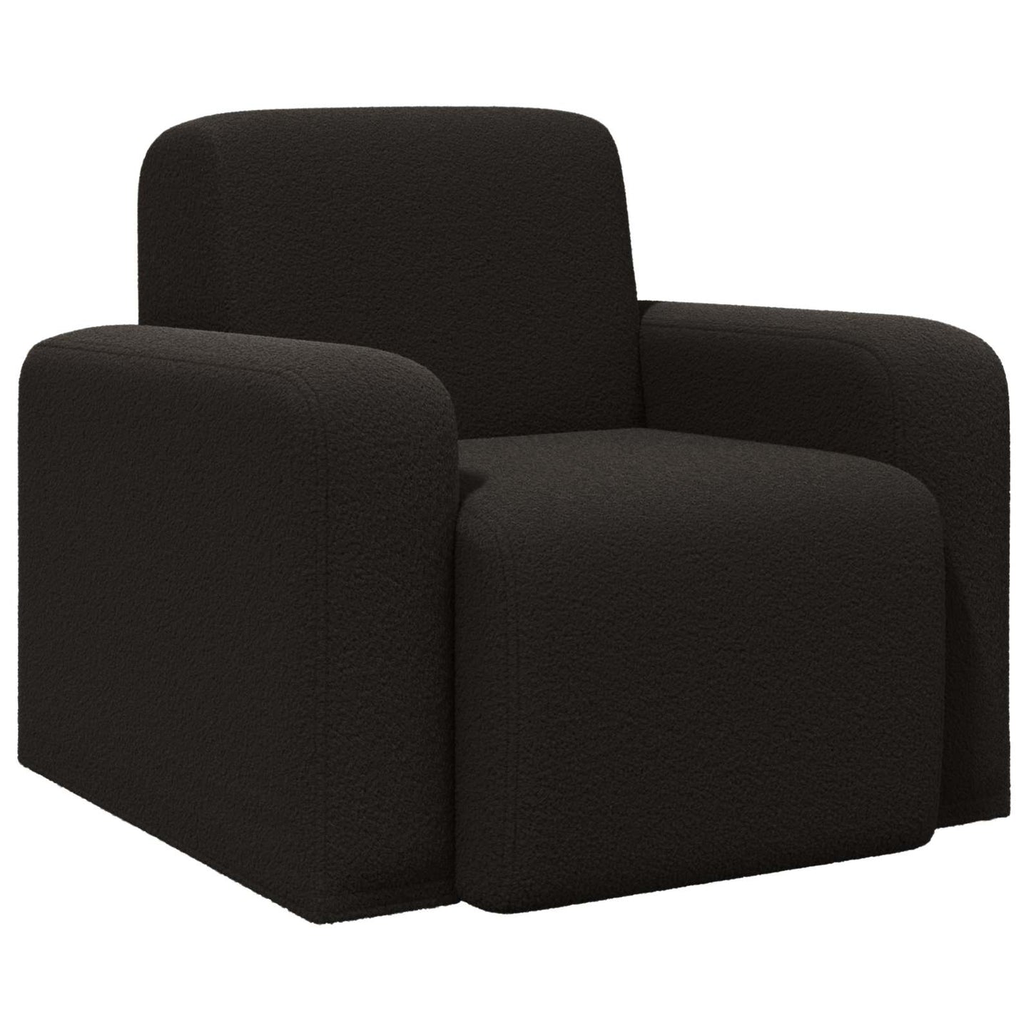 Fauteuil Zwart Bouclé is nu te koop bij PeponiXL, paradijselijk wonen!