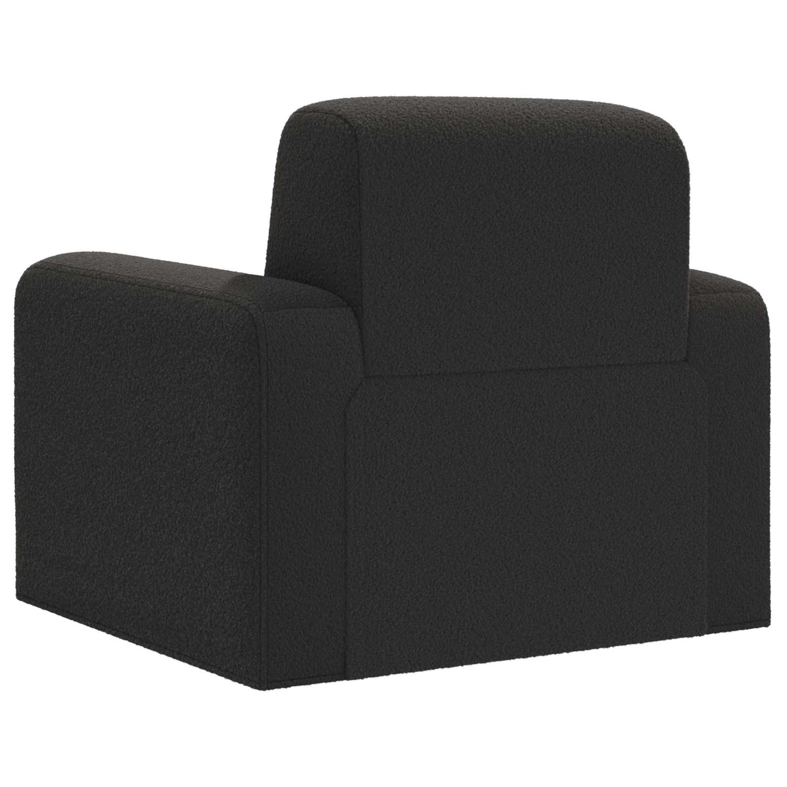 Fauteuil Zwart Bouclé is nu te koop bij PeponiXL, paradijselijk wonen!