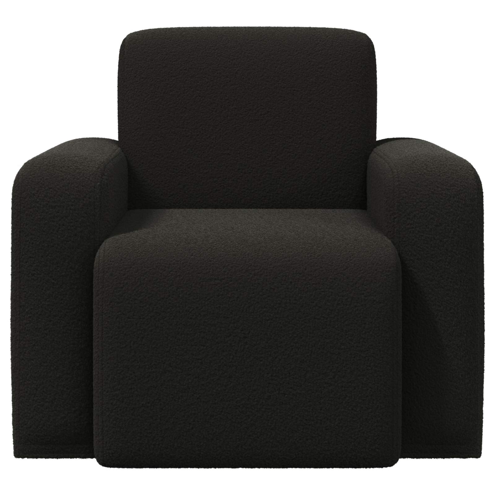 Fauteuil Zwart Bouclé is nu te koop bij PeponiXL, paradijselijk wonen!