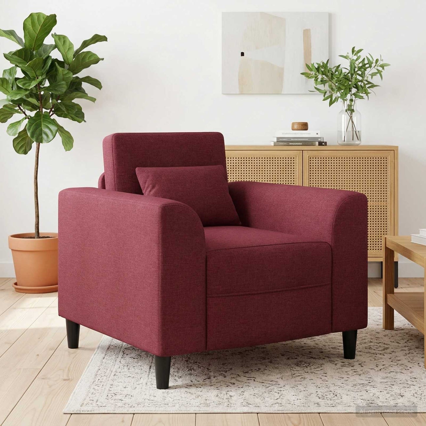 Fauteuil Wijnrood Stof is nu te koop bij PeponiXL, paradijselijk wonen!