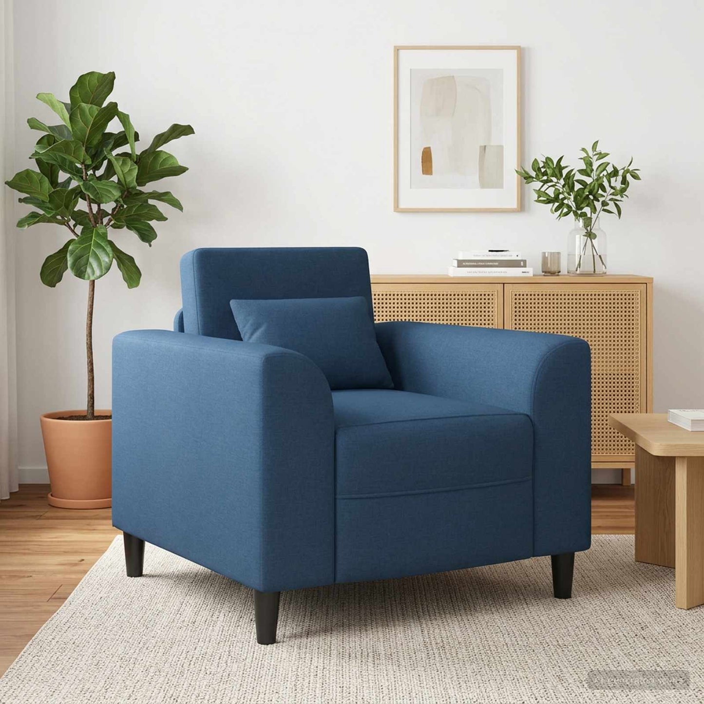 Fauteuil Blauw Stof is nu te koop bij PeponiXL, paradijselijk wonen!
