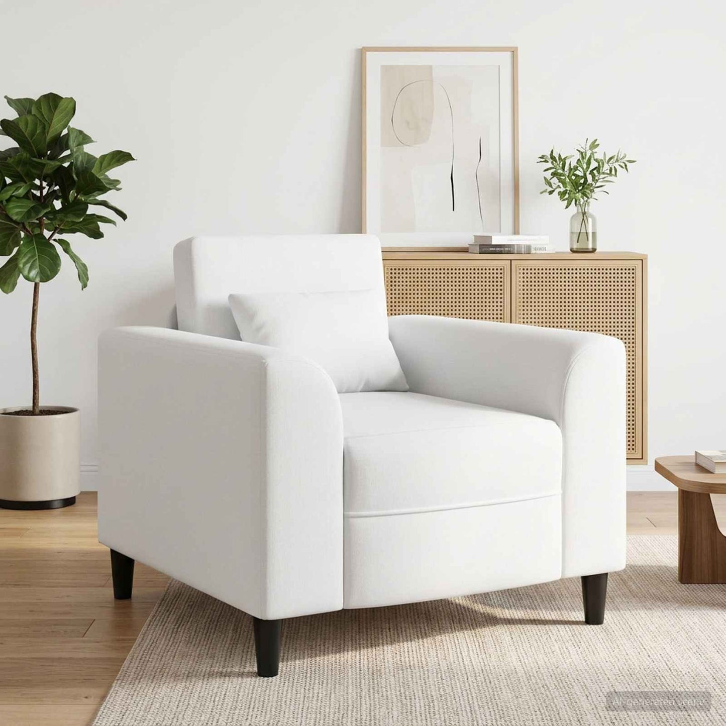 Fauteuil Wit Stof is nu te koop bij PeponiXL, paradijselijk wonen!