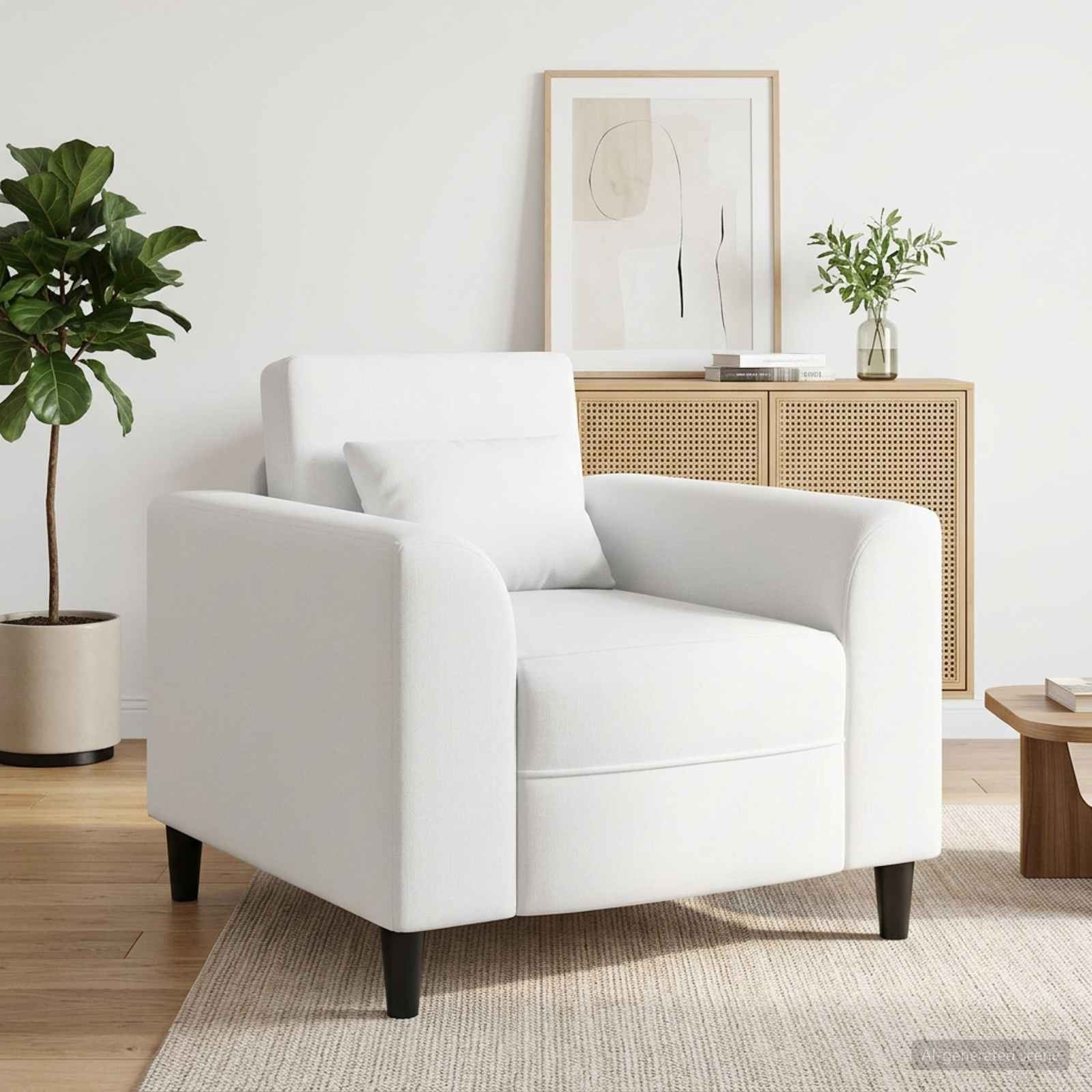 Fauteuil Wit Stof is nu te koop bij PeponiXL, paradijselijk wonen!