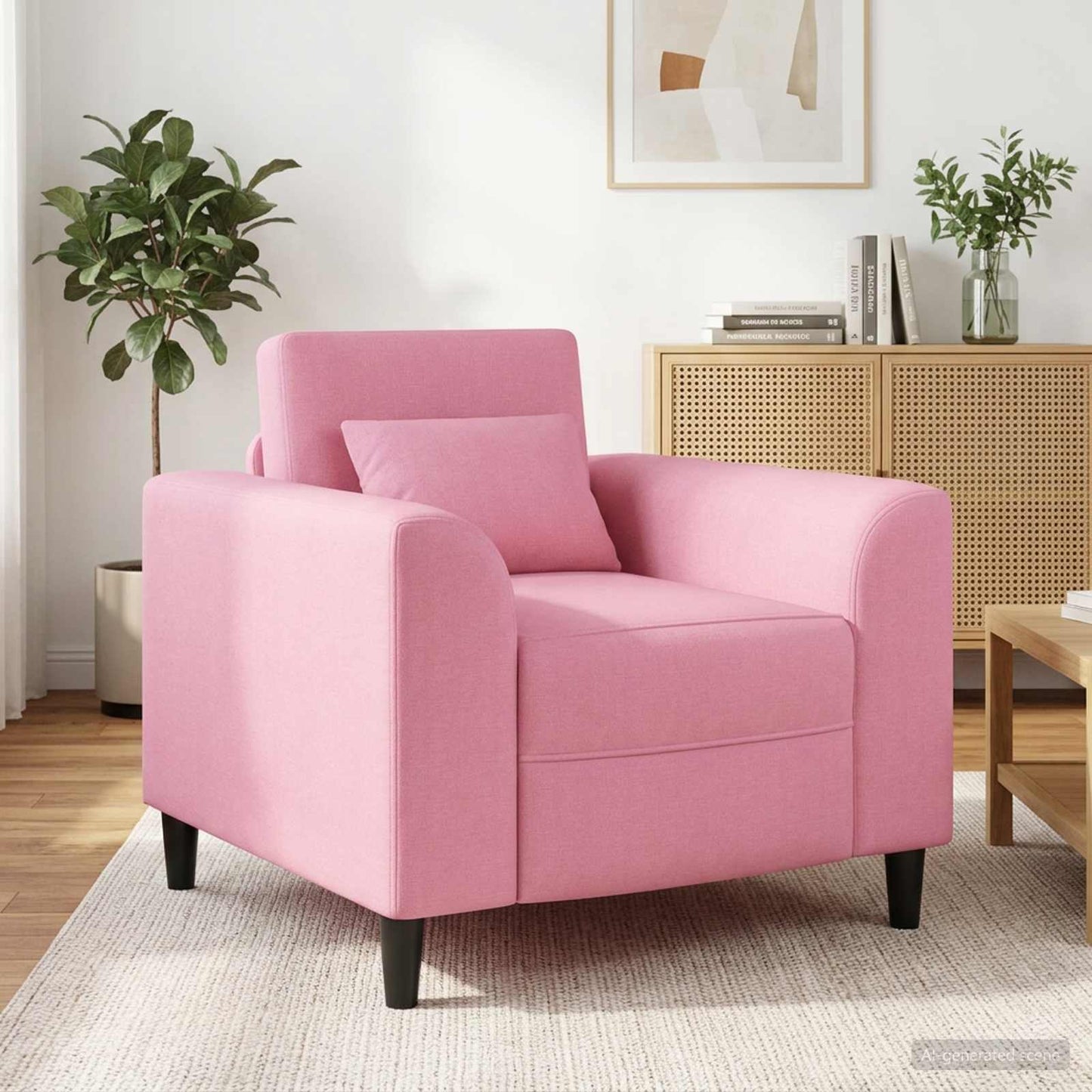 Fauteuil Roze Stof is nu te koop bij PeponiXL, paradijselijk wonen!
